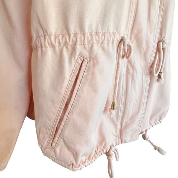Old Navy Peach Twill Utility Cinch Waist Jacket Sz XXL Chore Jacket Outdoors - Picture 3 of 10